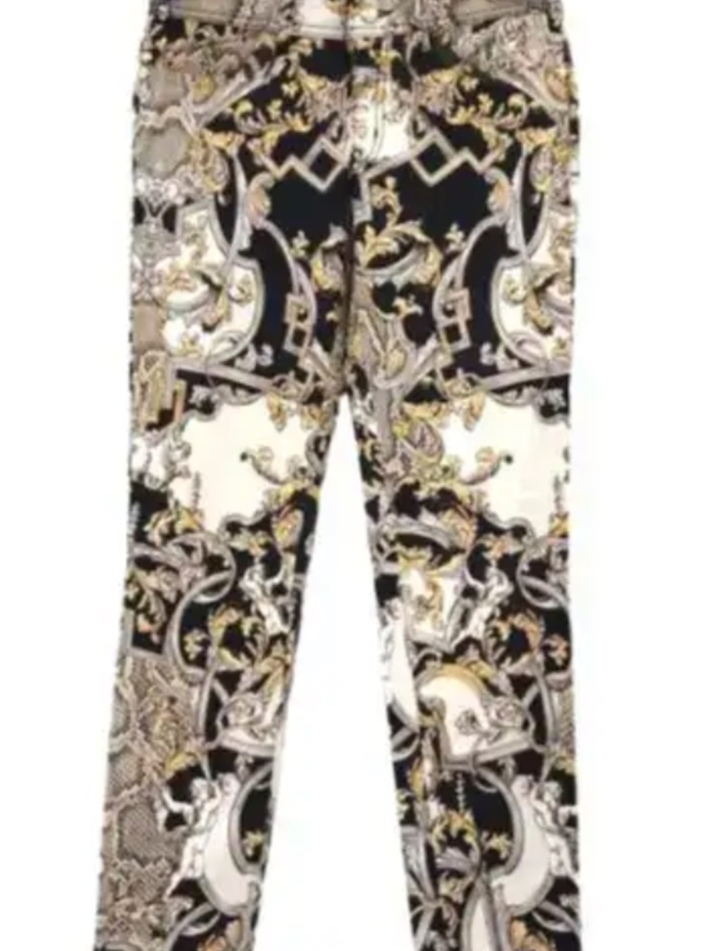 Just Cavalli Baroque print jeans